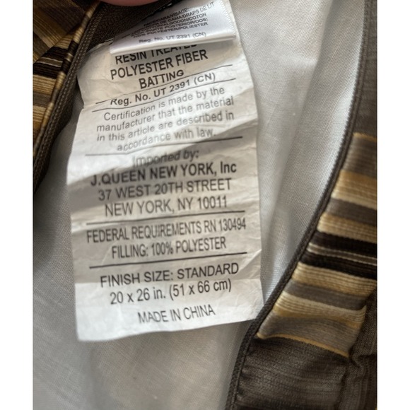 J. Queen New York Pillow Shams Set of 2  Floral  Black Gold - Picture 6 of 6